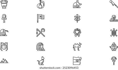 Egypt icons High-Quality Vector Icons Collection with Editable Stroke. Ideal for Professional and Creative Projects.