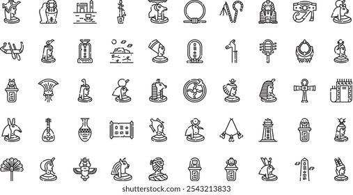 Egypt icons High-Quality Vector Icons Collection with Editable Stroke. Ideal for Professional and Creative Projects.