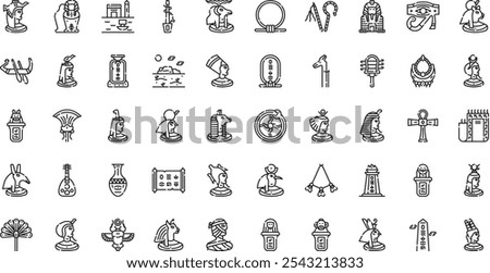 Egypt icons High-Quality Vector Icons Collection with Editable Stroke. Ideal for Professional and Creative Projects.