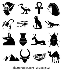 Egypt icons set