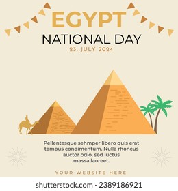 Egypt Independence Day Social Media Post. Vector Illustration. suitable for, poster and banner. 