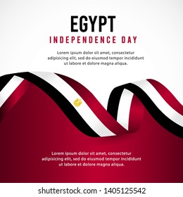 Egypt independence day vector template. Design illustration for banner, advertising, greeting cards or print.