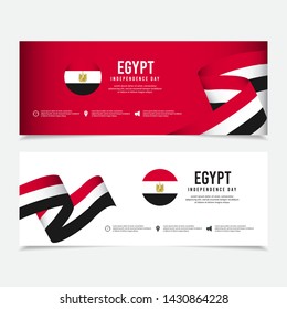 Egypt independence day vector template. Design for banner; greeting cards or print.