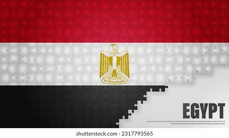 Egypt jigsaw flag background. Element of impact for the use you want to make of it.