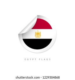 Egypt Label Flags Vector Template Design Illustration