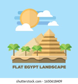 Ägyptische Landschaft Flat Design Vektorillustration