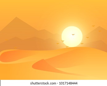 Egypt landscape ilustration