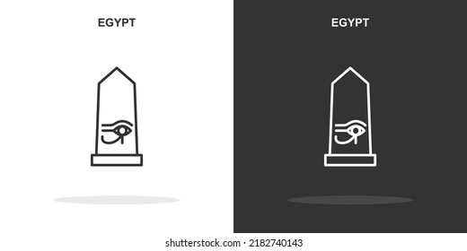 egypt line icon. Simple outline style.egypt linear sign. Vector illustration isolated on white background. Editable stroke EPS 10