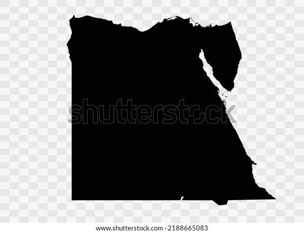 Egypt map black Color on Backgound png  not\
divided into cities