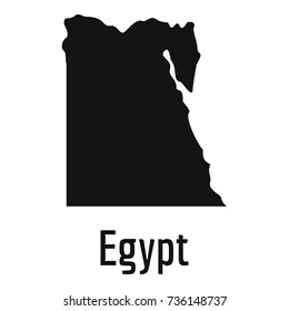 Egypt map in black. Simple illustration of Egypt map vector isolated on white background
