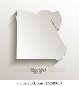 Egypt map card paper 3D natural vector