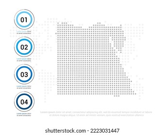 Egypt map of dots gray for presentation. Creative concept for infographic.