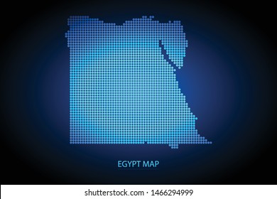 Egypt map dotted style. Vector illustration isolated. Map of Africa. Symbol for your web site design map logo, app, ui, Travel vector eps10, concept Illustration.