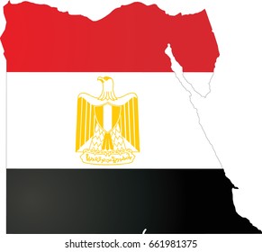 Egypt Map And Flag