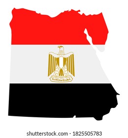 Egypt Map Flag Fill Background - Vector illustration