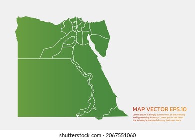  Egypt map High Detailed green color. on white background. Abstract design vector illustration eps 10