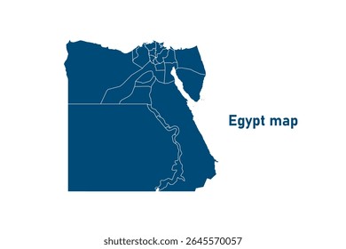 Egypt map icon. Egypt outline map. Simple icon design. Vector illustration