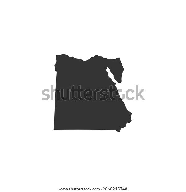 Egypt Map Icon Silhouette Illustration Egyptian Stock Vector (Royalty ...