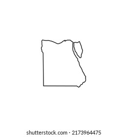 Egypt map icon. vector illustration symbol design.