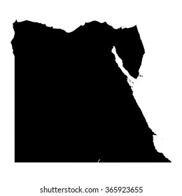 Egypt map on white background vector