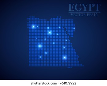 Egypt map page symbol for your web site design egypt map logo, app, UI. Wire frame 3D mesh polygonal network line, design sphere, dot and structure. Egypt map.vector illustration eps 10.