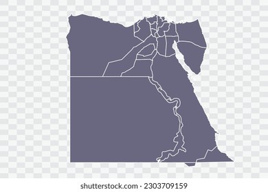 Egypt Map pewter Color on White Background quality files Png
