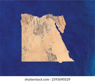 Egypt map with satellite view design style.
