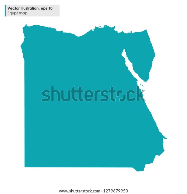 Egypt Map Vector Flat Illustration On Stock Vector (Royalty Free ...