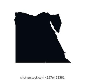 
Egypt Map vector icon. Map of Egypt Black Silhouette.