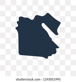 Egypt map vector icon isolated on transparent background, Egypt map transparency concept can be used web and mobile