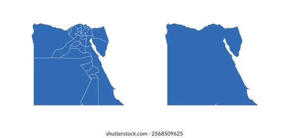 
Egypt Map vector icon. Minimalistic Colorful Map of Egypt.