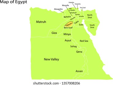 Egypt map vector illustration
