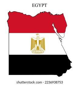 Egypt map vector illustration. Global economy. Famous country. Northern Africa. Africa.