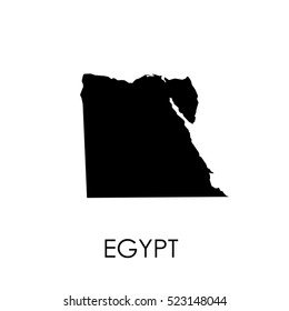 Egypt map in white background