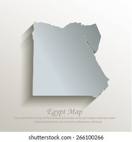 Egypt map white blue card paper 3D vector