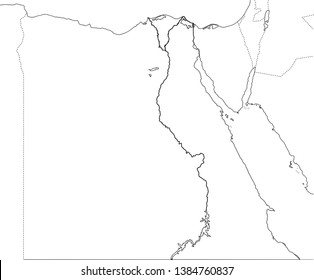 Egypt Map Black And White Egypt Map Without Labels Black White Stock Vector (Royalty Free) 1384760837  | Shutterstock