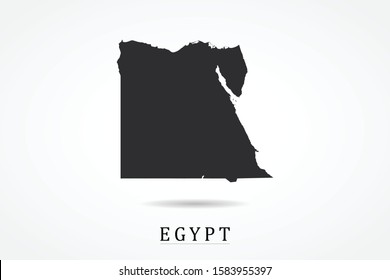 Egypt Map - World Map International vector template isolated on white background - Vector illustration eps 10