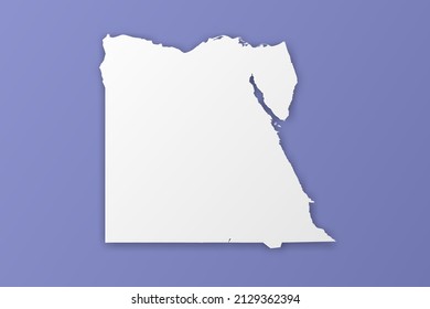 Egypt Map - World map International vector template with paper style including shadow and white color on purple background for design, infographic, banner - Vector illustration eps 10