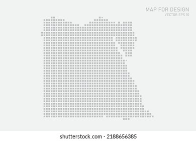 Egypt Map - World map International vector template with grey pixel, grid, grunge, halftone style isolated on white background for education, infographic, design - Vector illustration eps 10
