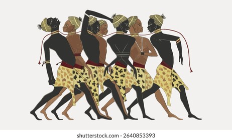 Egypt men vintage illustration, vector element.