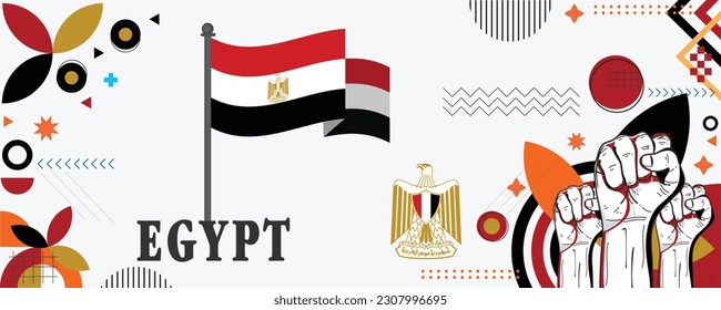 EGYPT national day banner design vector eps