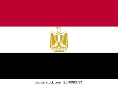 Egypt national flag. Flag of Egypt