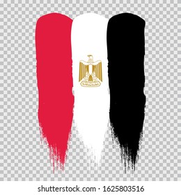 EGYPT national flag slpash brush vector on transparent background