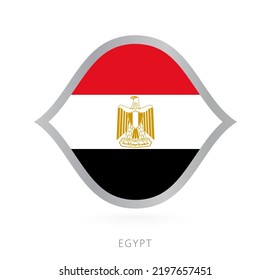 Egypt national team flag in style for international basketball competitions. Vector sign.