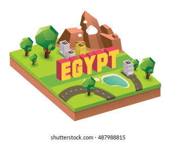 Egypt is one of  beautiful country to visit.vector illustrator