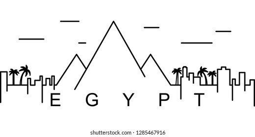 Egypt outline icon. Can be used for web, logo, mobile app, UI, UX