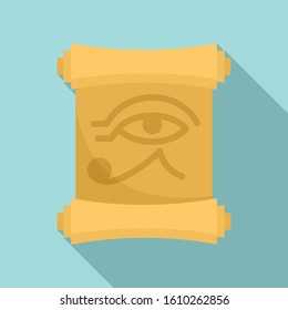 Egypt papyrus icon. Flat illustration of Egypt papyrus vector icon for web design