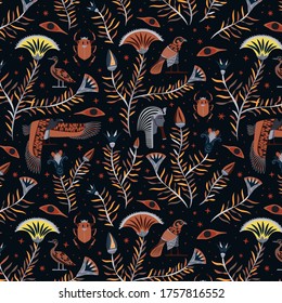 El diseño de Egipto es transparente. Serie textil y de papel de decoración