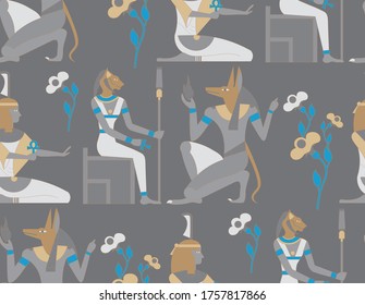 Egypt pattern seamless design. Decoration textile and paper series