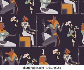 Egypt pattern seamless design. Decoration textile and paper series